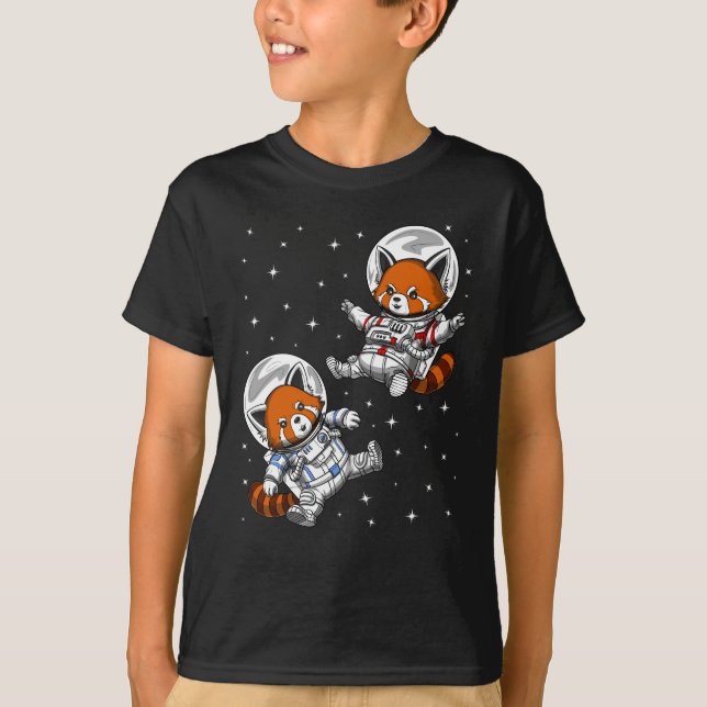 T-shirt Astronaute de l'espace de Red Panda Bear (Devant)