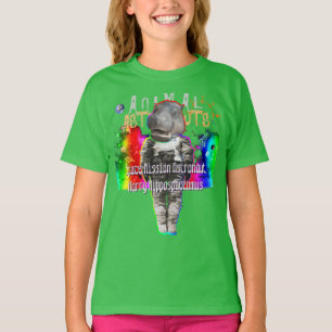 T-shirt Astronaute de l'espace d'hippopotame