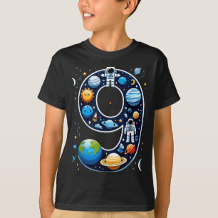 T-shirt Astronaute de l'espace extérieur de 9 ans pour les