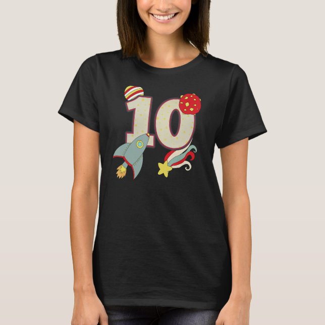 T-shirt Astronaute de l'espace extra-atmosphérique 10e ann (Devant)
