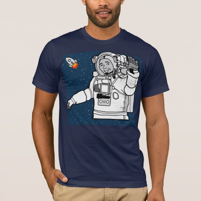 T-shirt astronaute de l'espace vintage (Devant)