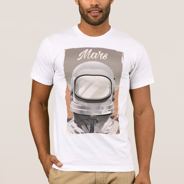 T-shirt Astronaute de Mars vintage (Devant)