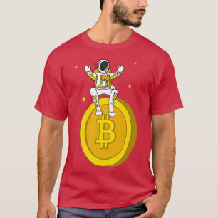 T-shirt Astronaute de monnaie numérique Crypto WorldBitcoi