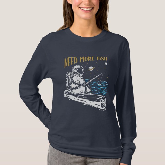 T-shirt Astronaute de pêche (Devant)