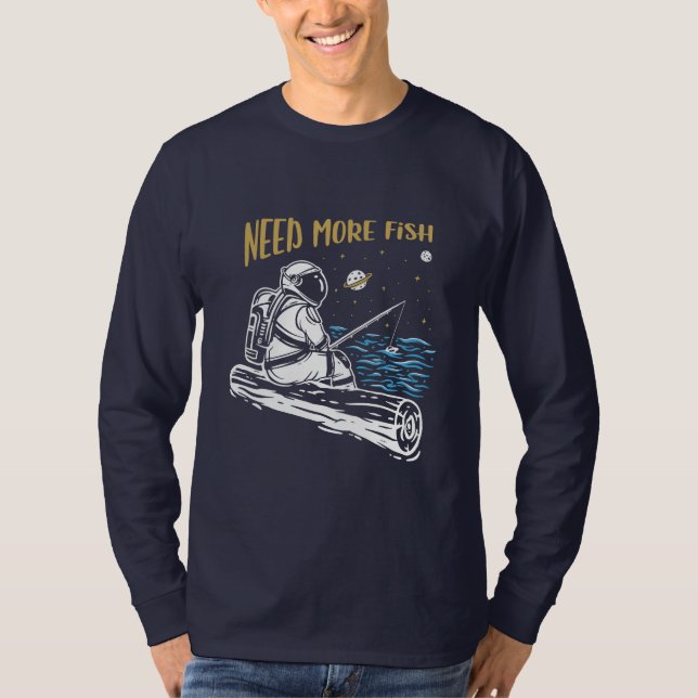 T-shirt Astronaute de pêche (Devant)