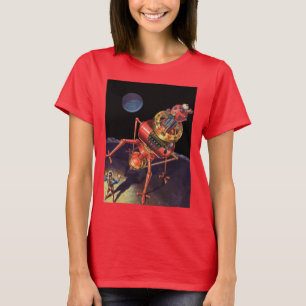 T-shirt Astronaute de science-fiction vintage avec robot a