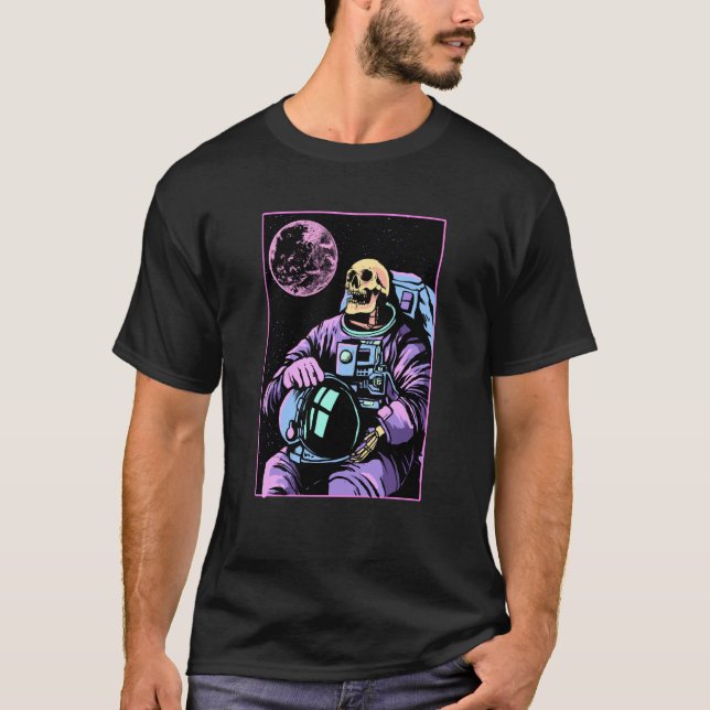 T-shirt Astronaute de squelette Amateurs de l'espace extra (Devant)