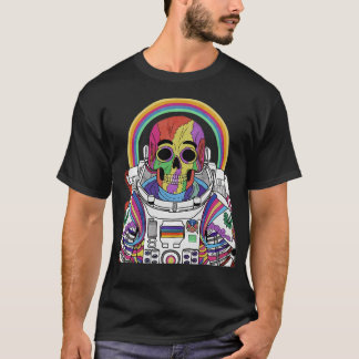 T-shirt Astronaute de squelette coloré