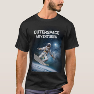 T-shirt Astronaute De Vacances Surfant Dans L'Espace Au-De