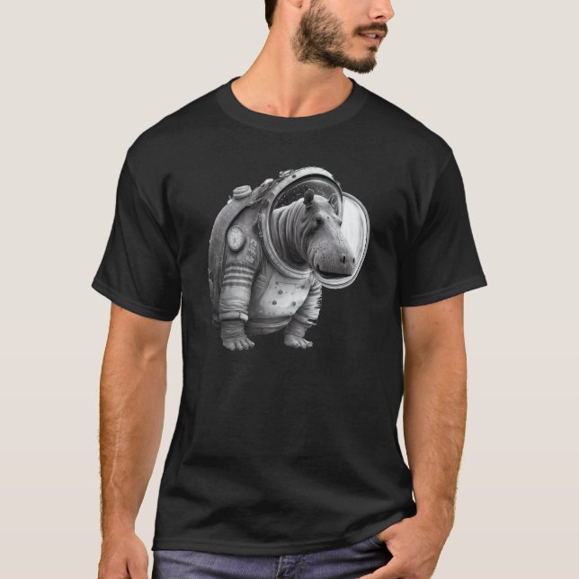 T-shirt Astronaute d'Hippo 3 (Devant)