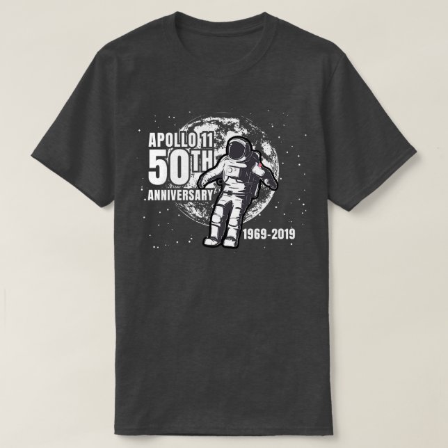 T-shirt Astronaute du débarquement de lune à Apollo 11 50e (Design devant)