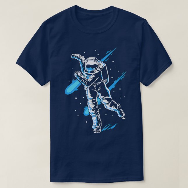 T-shirt Astronaute du patinage sur glace Patinage sur glac (Design devant)