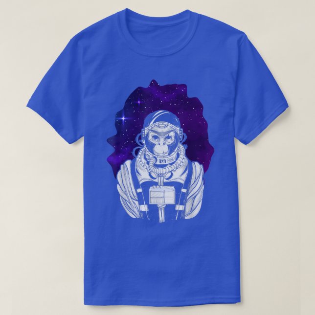 T-shirt Astronaute du singe de l'espace Chimpanzé (Design devant)