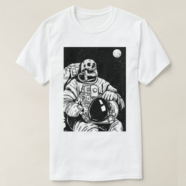 T-shirt Astronaute du squelette (Design devant)