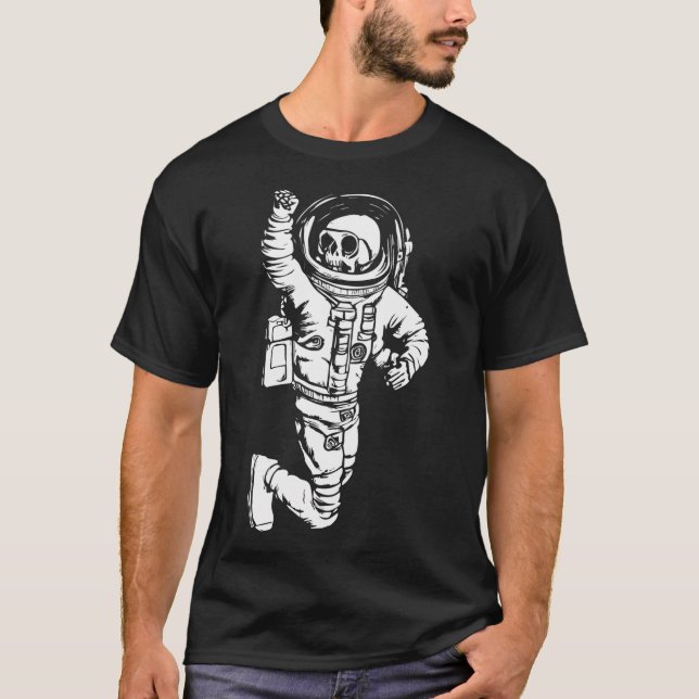 T-shirt Astronaute du squelette (Devant)