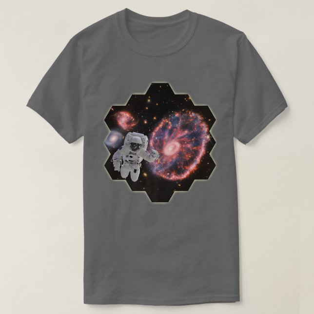 T-shirt Astronaute du télescope spatial Webb Galaxy Cartwh (Design devant)
