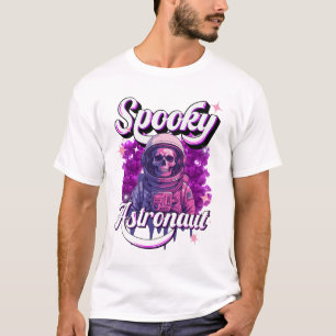 T-shirt Astronaute éffrayant Squelette pourpre Astronaut
