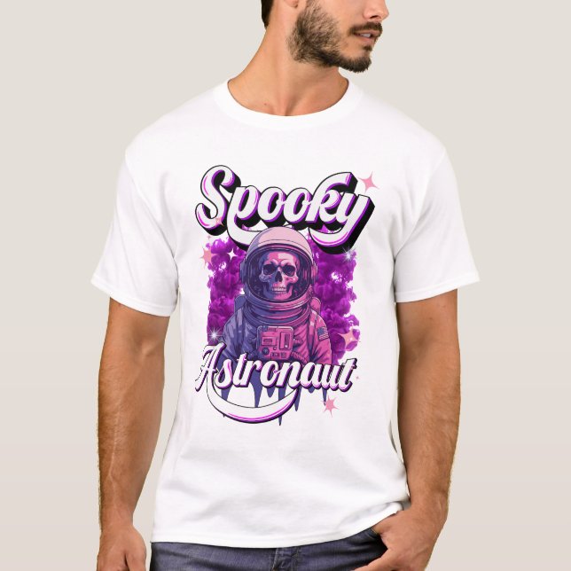 T-shirt Astronaute éffrayant Squelette pourpre Astronaut (Devant)
