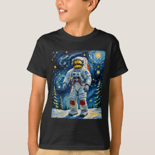 T-shirt Astronaute en forêt d'hiver