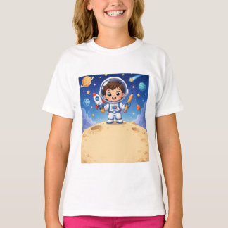 T-shirt Astronaute enfant prêt à explorer le cahier scolai