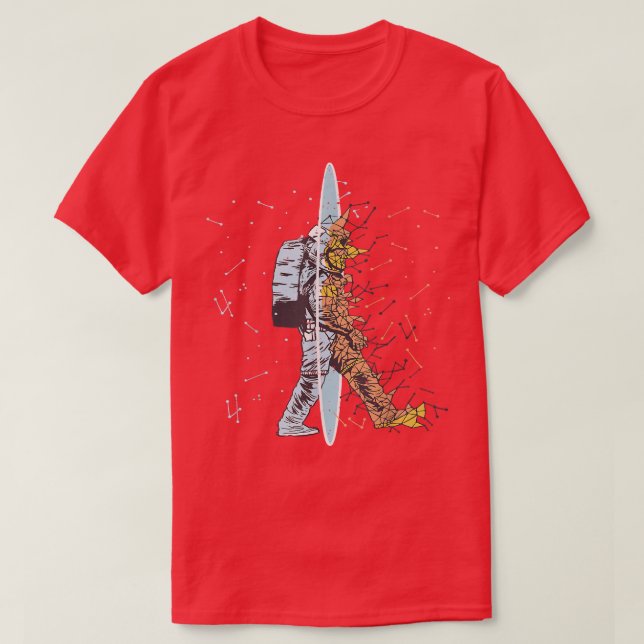 T-shirt Astronaute Espace flottant Lune Mars Planètes T-sh (Design devant)
