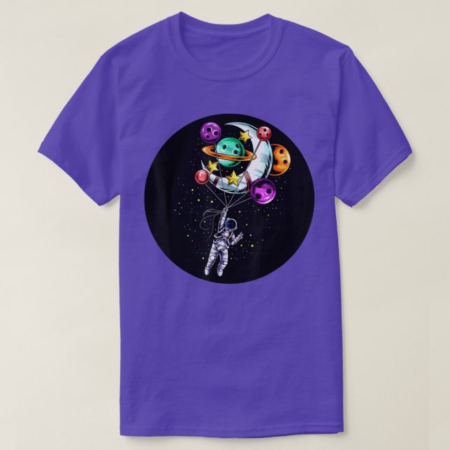 T-shirt Astronaute Espace Spaceman Lune Mars Balloons Plan (Design devant)