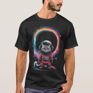T-shirt Astronaute Félin Astronomie Astrophysique Scientif