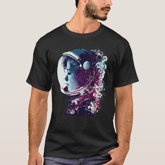 T-shirt Astronaute femme Astronomie spatiale Aérospatiale (Devant)