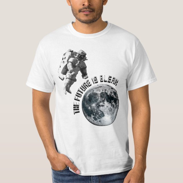 T-shirt Astronaute futuriste | L'Avenir Est Bleu (Devant)
