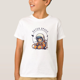 T-shirt Astronaute Illustratif Espace Extra-Atmosphérique