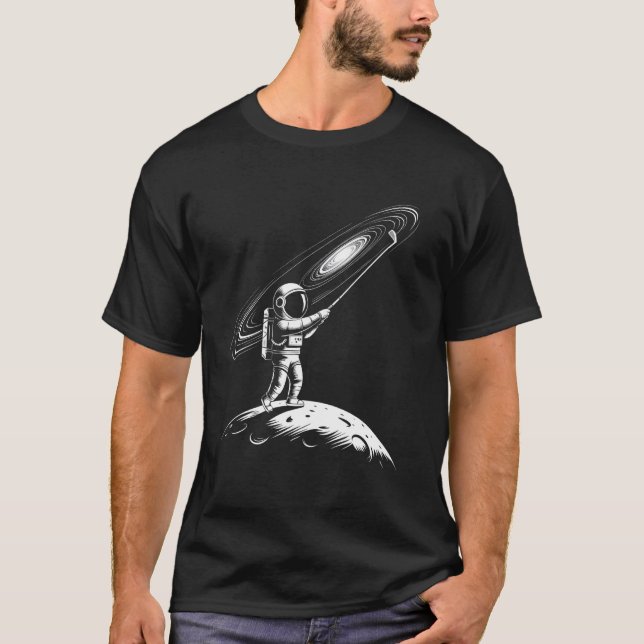 T-shirt Astronaute Marche spatiale Galaxie Planète Explora (Devant)