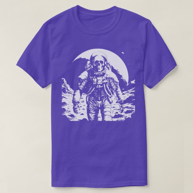 T-shirt astronaute mort marchant sur la lune (Design devant)