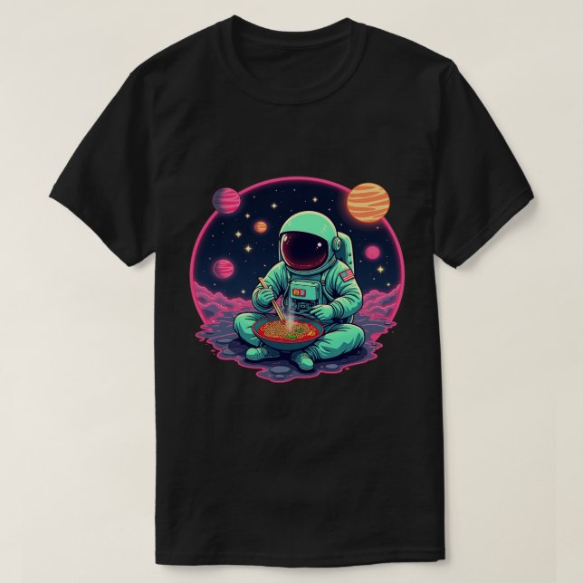 T-shirt " Astronaute nouilles Ramen – Graphisme spatial am (Design devant)