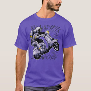 T-shirt Astronaute On Moped Driving Driver Space Universe