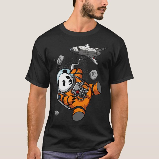 T-shirt Astronaute Panda de l'espace (Devant)