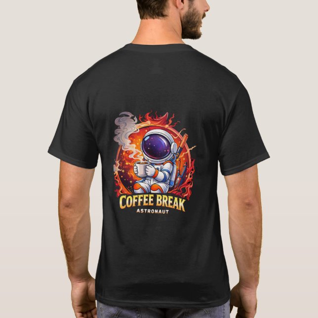 T-shirt Astronaute Pause Café   (Dos)