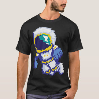 T-shirt Astronaute Pixel 8 Bits Galaxie Spatiale Science R