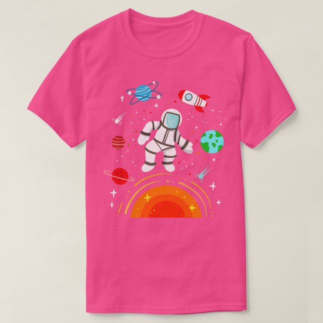 T-shirt Astronaute Planètes Espace 1 (Design devant)
