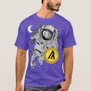 T-shirt Astronaute Reaching Algorand ALGO Coin To The Moon