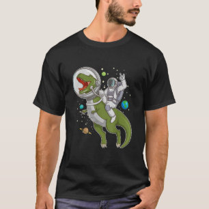 T-shirt Astronaute Riding T-Rex Dinosaur Astro T-Rex Space