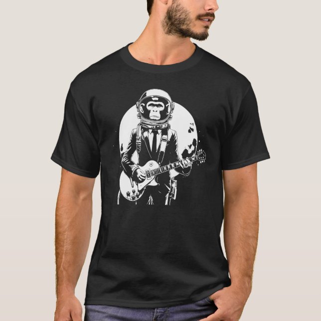 T-shirt astronaute singe roche  (Devant)