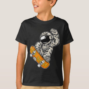 T-shirt Astronaute Skateboardeur, Amateur de Skateboard, A