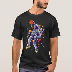 T-shirt Astronaute Slam Dunk Basketball Espace