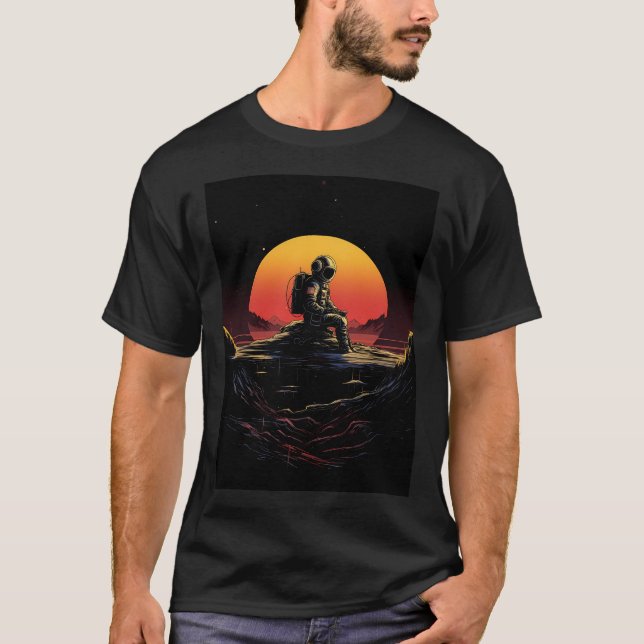 T-shirt Astronaute solitaire (Devant)