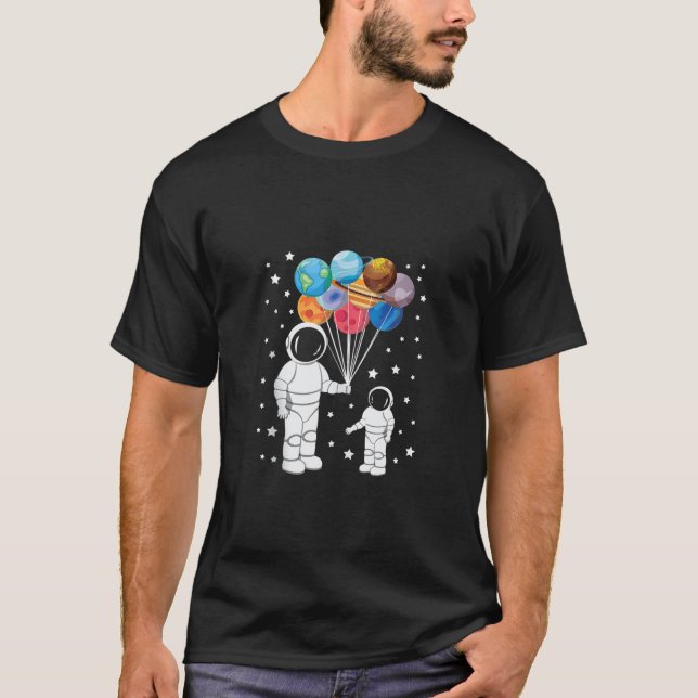 T-shirt Astronaute Spaceman Drôle Nain de l'Espace Système (Devant)