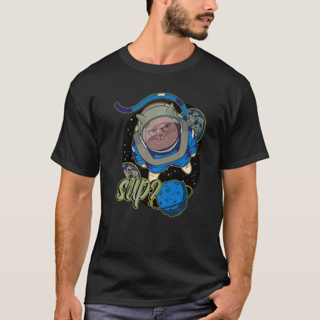 T-shirt Astronaute Spatial Félin (Devant)