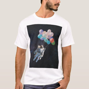 T-shirt Astronaute Stars & Space Colorful Balloons