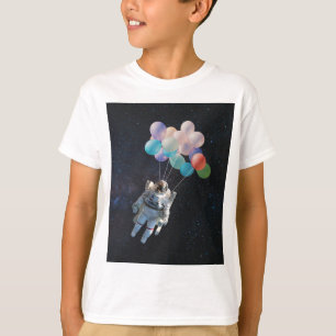 T-shirt Astronaute Stars & Space Colorful Balloons