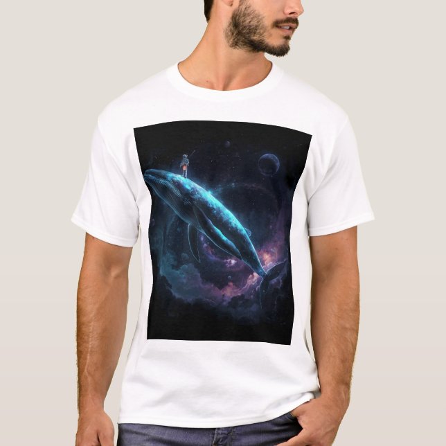 T-shirt Astronaute sur baleine (Devant)