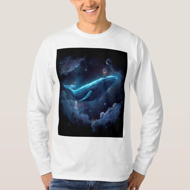 T-shirt Astronaute sur baleine (Devant)